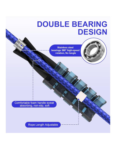 Cuerda de Saltar Ajustable Crhoeiq para Ejercicio y Fitness