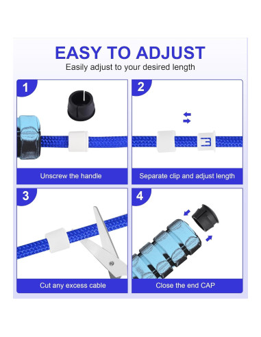 Cuerda de Saltar Ajustable Crhoeiq para Ejercicio y Fitness