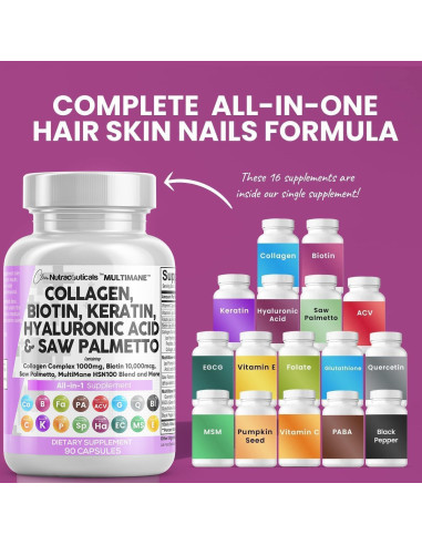 Píldoras de Colágeno Clean Nutraceuticals 1000mg 90 Cápsulas