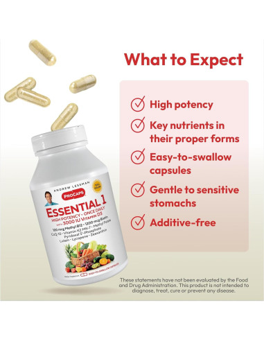 Multivitamina Andrew Lessman Essential-1 60 Cápsulas 3000 IU D3