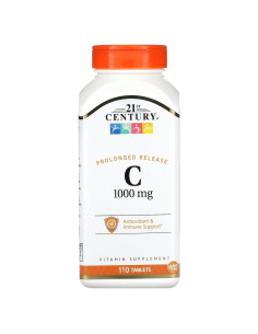 Tabletas de Vitamina C 1000 mg Liberación Prolongada 110 Unidades 21st Century