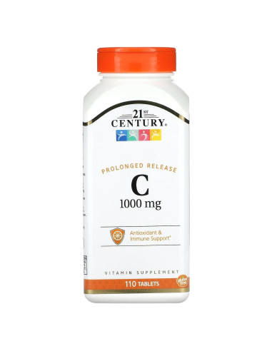 Tabletas de Vitamina C 1000 mg Liberación Prolongada 110 Unidades 21st Century