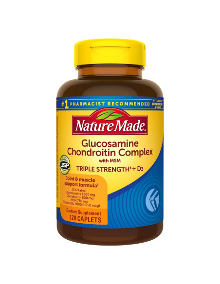 Suplemento de Glucosamina y Condroitina Nature Made 120 Tabletas