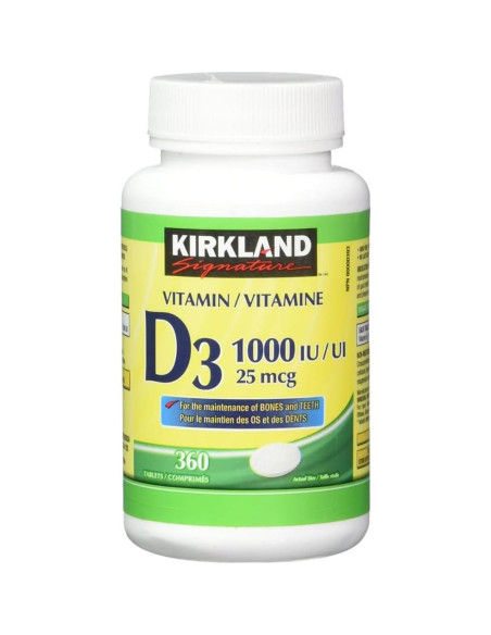 Vitamina D3 1000UI Kirkland - Paquete Doble 720 Tabletas Vitamina D3 1000UI Kirkland - Paquete Doble 720 Tabletas