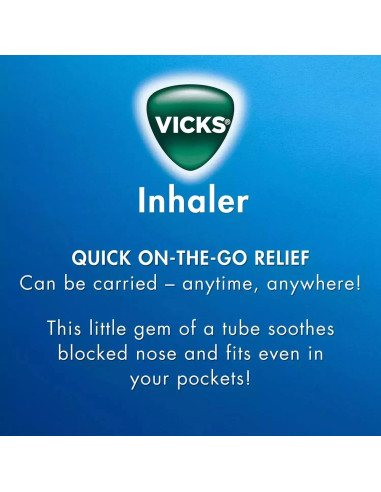Inhalador Vicks 7 g - Alivio Congestión Nasal Rápido