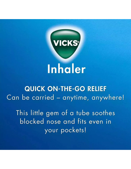 Inhalador Vicks 7 g - Alivio Congestión Nasal Rápido Inhalador Vicks 7 g - Alivio Congestión Nasal Rápido