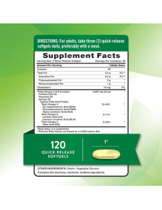 Suplemento Omega 3-6-9 Verdad de la Naturaleza 3600mg 120 Softgels 2