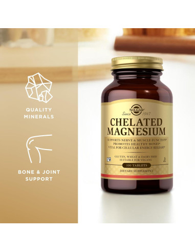 Solgar Magnesio Quelado 400 mg - 100 Tabletas Veganas