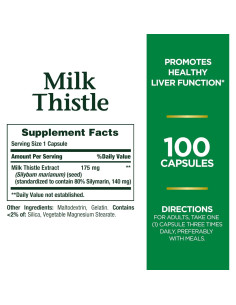 Cardo Mariano Nature's Bounty 175mg 100 Cápsulas Salud Hígado 2