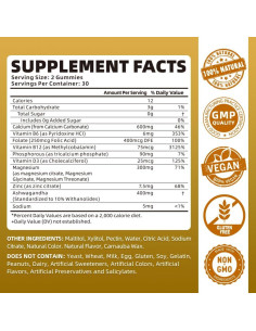 Gominolas de Calcio Magnesio Zinc Softbear 600 mg Sabor Mango 2