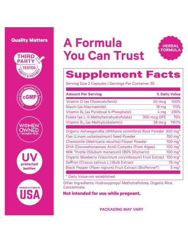 Complejo de Cortisol Pink Stork - Ashwagandha y Omega 3 DHA