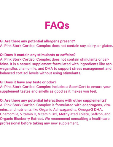 Complejo de Cortisol Pink Stork - Ashwagandha y Omega 3 DHA