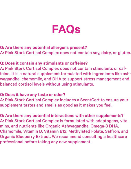 Complejo de Cortisol Pink Stork - Ashwagandha y Omega 3 DHA