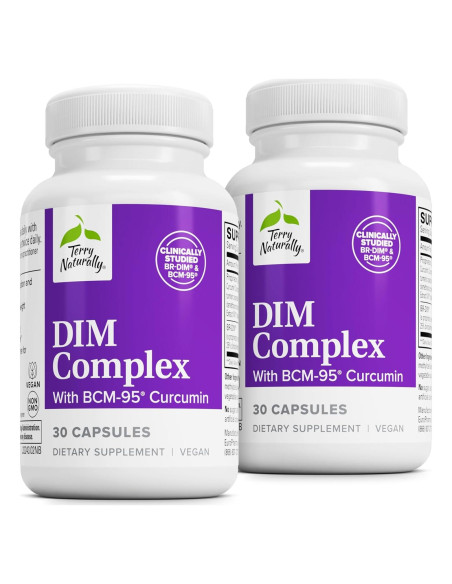 Suplemento Terry Naturally DIM - 60 Cápsulas para Menopausia