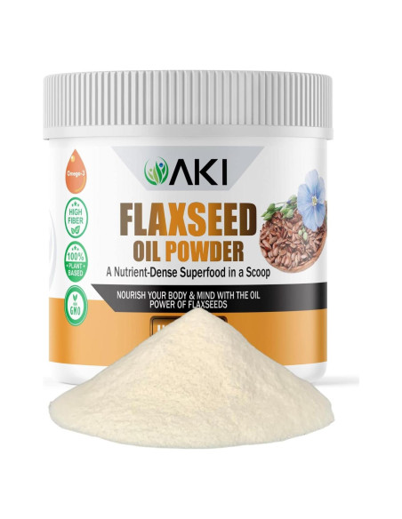 Polvo de Aceite de Semilla de Lino AKI 150g - Rico en Omega-3