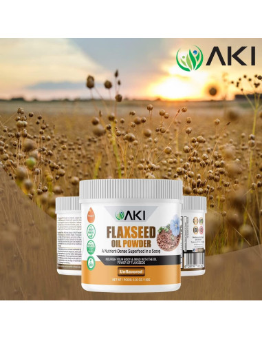 Polvo de Aceite de Semilla de Lino AKI 150g - Rico en Omega-3