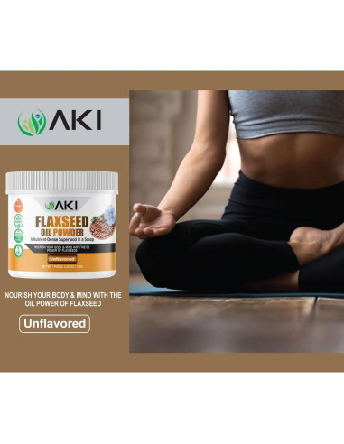 Polvo de Aceite de Semilla de Lino AKI 150g - Rico en Omega-3