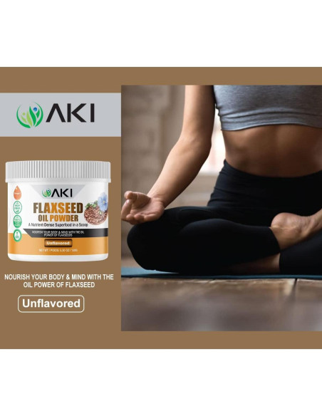 Polvo de Aceite de Semilla de Lino AKI 150g - Rico en Omega-3