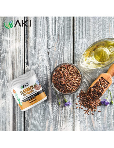 Polvo de Aceite de Semilla de Lino AKI 150g - Rico en Omega-3