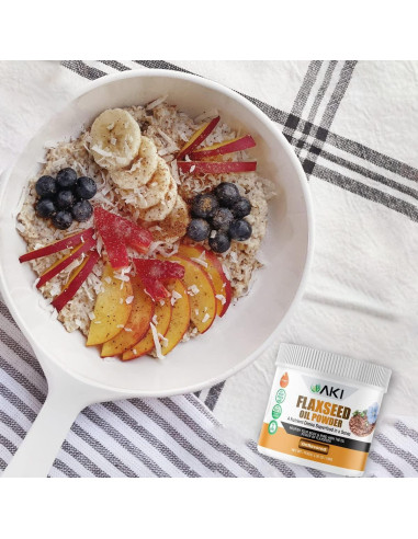 Polvo de Aceite de Semilla de Lino AKI 150g - Rico en Omega-3