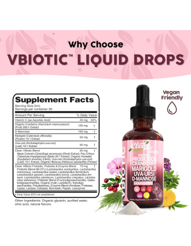 Probiotico Vaginal Clean Nutraceuticals 30ml Arándano D-Mannosa