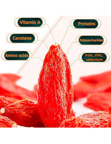 Bayas de Goji Secas Orgánicas 250g - 100% Naturales Sin Aditivos