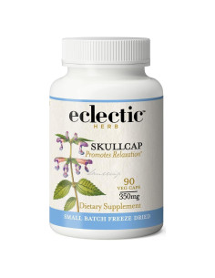 Cápsulas de Skullcap Ecléctica 90 CT | Suplemento Herbal Vegano
