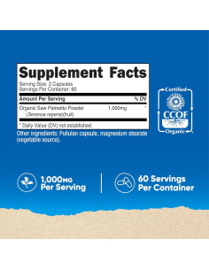 Nutricost Palma Enana 1000mg 120 Cápsulas Orgánicas 2