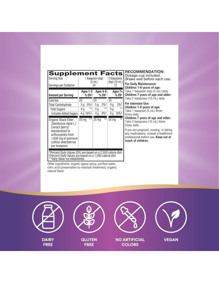 Jarabe Inmunológico Sambucus Nature's Way 118 ml Orgánico Jarabe Inmunológico Sambucus Nature's Way 118 ml Orgánico