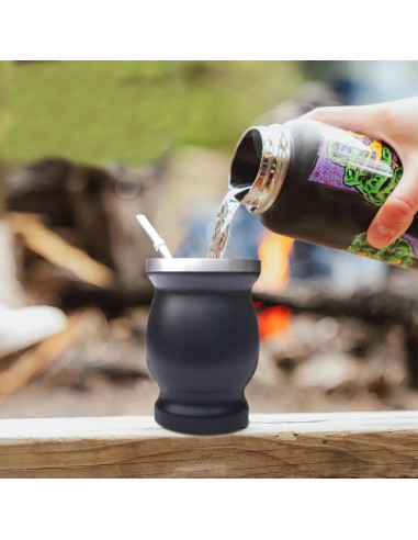 Taza de Yerba Mate Beruth 236ml Acero Inoxidable Doble Pared