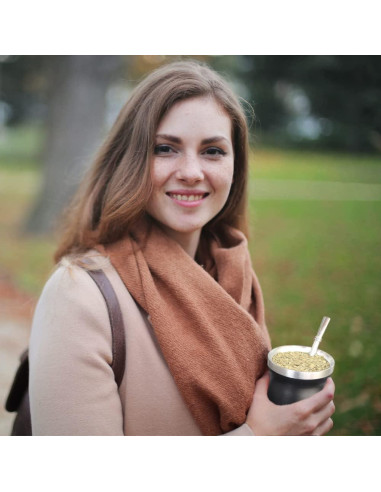 Taza de Yerba Mate Beruth 236ml Acero Inoxidable Doble Pared