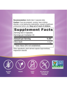 Cápsulas de Hoja de Olivo Nature's Way - 100 Veganas 1500 mg 2