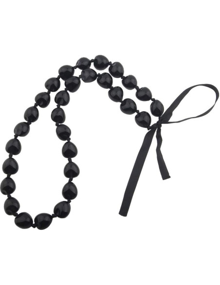 Collar de nuez Kukui KUIYAI con cuentas de corazón 68.5 cm