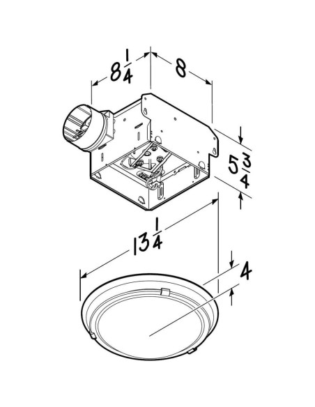 Ventilador de Baño Broan-NuTone 770RLTK con Luz 80 CFM