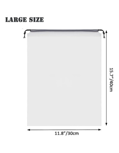 12 Bolsas Transparentes para Zapatos 30x40 cm - Viaje y Almacenamiento