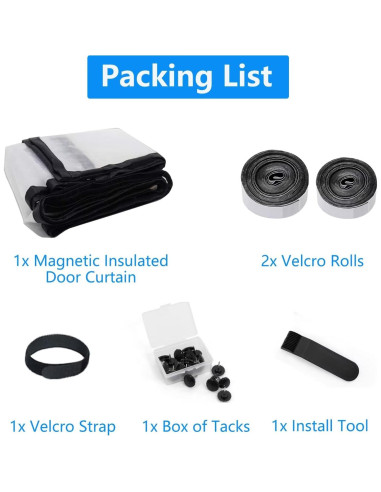 Cortina de Puerta Aislante Magnética RELIANCER 30x78"