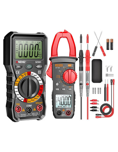 Multímetro Digital ANENG SZ301 con Medidor de Pinza y Retroiluminación