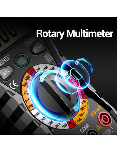 Multímetro Digital ANENG SZ301 con Medidor de Pinza y Retroiluminación