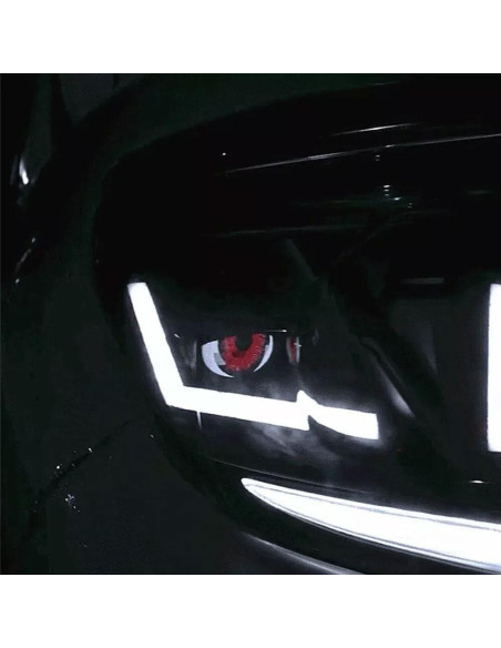 2 Pcs Faro Ojos del Diablo LED JHSHlye 12V 6 Modos Ajustables