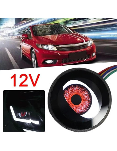 2 Pcs Faro Ojos del Diablo LED JHSHlye 12V 6 Modos Ajustables
