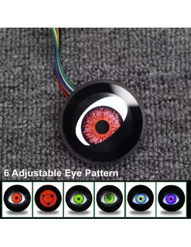 2 Pcs Faro Ojos del Diablo LED JHSHlye 12V 6 Modos Ajustables