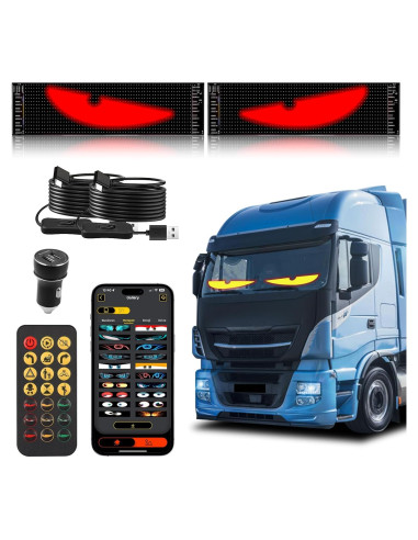 Luces Ojos de Diablo JINRUIHAO para Autos 60x12cm RGB