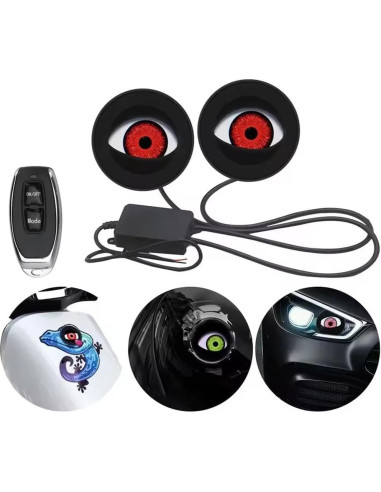 2 Pcs Faro Ojos del Diablo LED JHSHlye 12V 6 Modos Ajustables