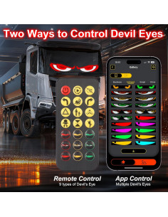 Luces Ojos de Diablo JINRUIHAO para Autos 60x12cm RGB 2