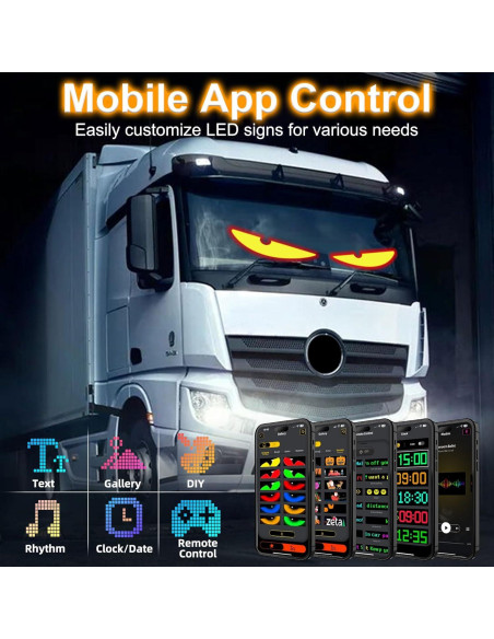 Luces Ojos de Diablo JINRUIHAO para Autos 60x12cm RGB