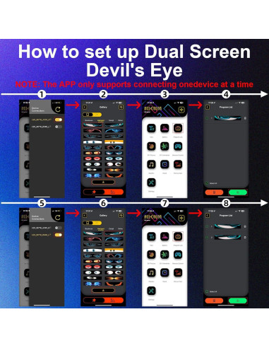 Luces Ojos de Diablo JINRUIHAO para Autos 60x12cm RGB