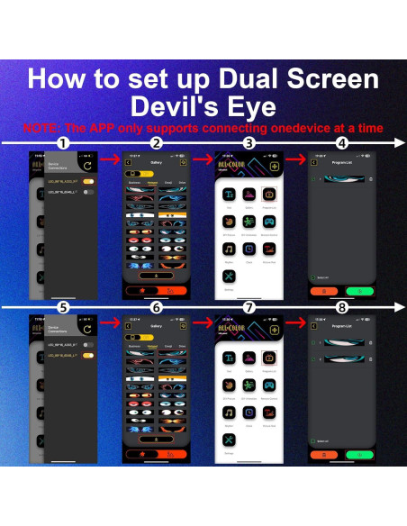 Luces Ojos de Diablo JINRUIHAO para Autos 60x12cm RGB