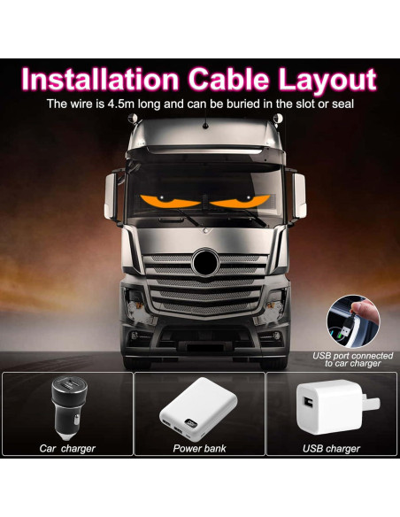 Luces Ojos de Diablo JINRUIHAO para Autos 60x12cm RGB