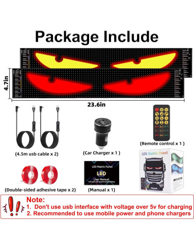 Luces Ojos de Diablo JINRUIHAO para Autos 60x12cm RGB