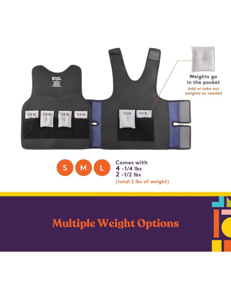 Chaleco de Compresión Sensorial con Peso Special Supplies Mediano Azul